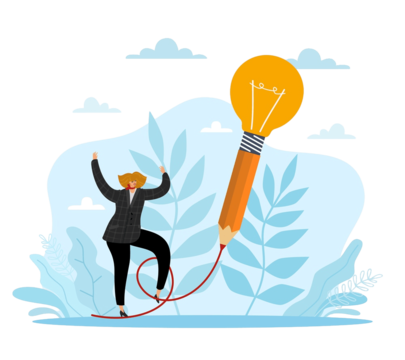 Ilustración informativa sobre conteúdos educativos